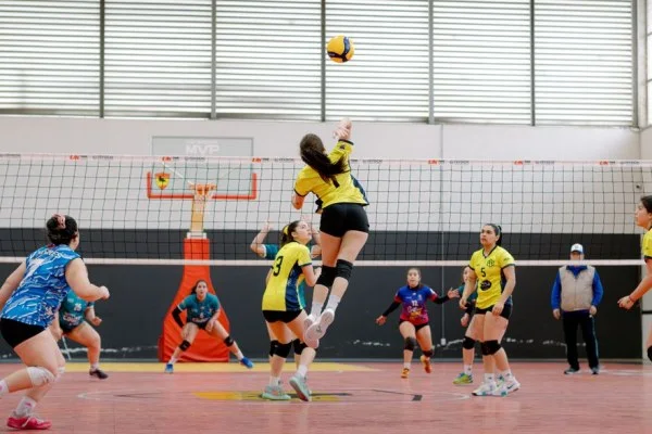 volleyball match action indoor
